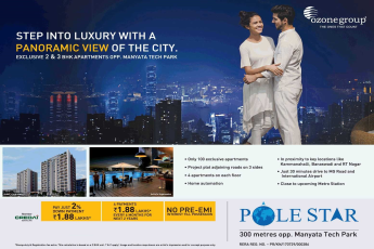 Book luxury apartments with a panoramic view of the city at Ozone Polestar in Bangalore
